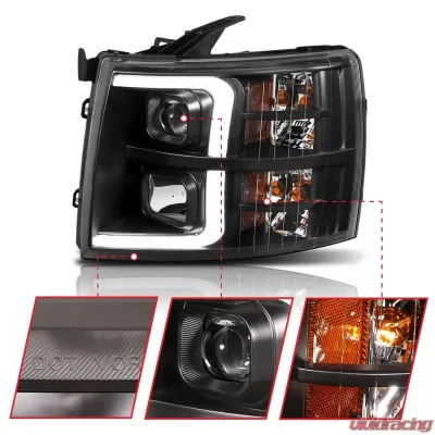 Anzo USA Projector Headlight Set Chevrolet Silverado 1500 2007-2013 - 111410