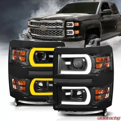 Anzo USA Projector Headlight Set Chevrolet Silverado 1500 2014-2015 - 111412