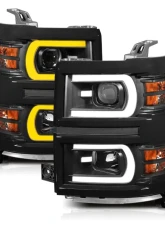 Anzo USA Projector Headlight Set Chevrolet Silverado 1500 2014-2015                                     - 111412 - Image 2