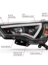 Anzo USA Projector Headlight Set Toyota 4Runner 2014-2018                                     - 111416 - Image 4