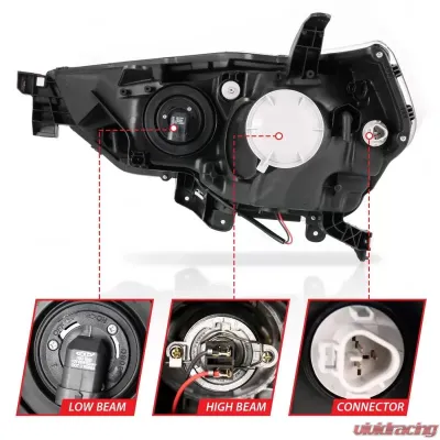 Anzo USA Projector Headlight Set Toyota 4Runner 2014-2018 - 111417
