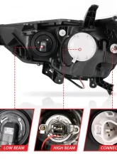 Anzo USA Projector Headlight Set Toyota 4Runner 2014-2018                                     - 111417 - Image 5