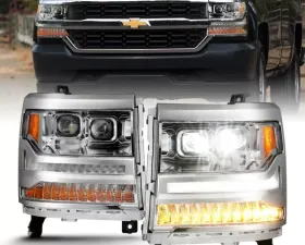 Anzo USA LED Projector Headlight Chevrolet Silverado 1500 2016-2018