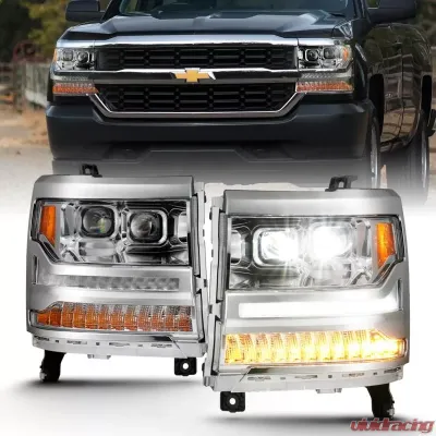 Anzo USA LED Projector Headlight Chevrolet Silverado 1500 2016-2018 - 111421