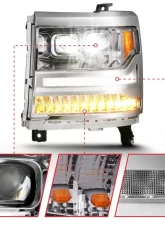 Anzo USA LED Projector Headlight Chevrolet Silverado 1500 2016-2018                                     - 111421 - Image 3