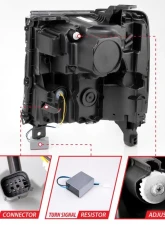 Anzo USA LED Projector Headlight Chevrolet Silverado 1500 2016-2018                                     - 111421 - Image 5