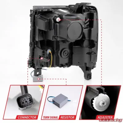 Anzo USA LED Projector Headlight Chevrolet Silverado 1500 2016-2018 - 111421
