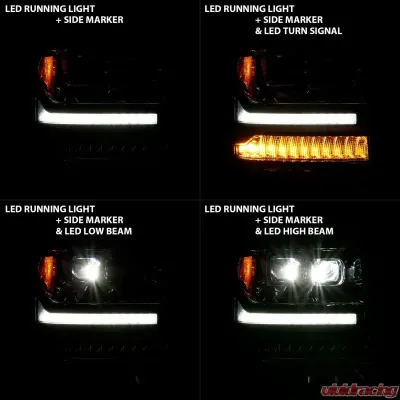 Anzo USA LED Projector Headlight Chevrolet Silverado 1500 2016-2018 - 111421
