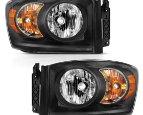 Anzo USA Crystal Headlight Set Dodge 2006-2009