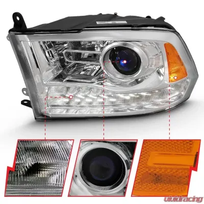 Anzo USA Projector Headlight Set w/Halo - 111440