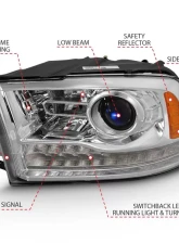 Anzo USA Projector Headlight Set w/Halo                                     - 111440 - Image 4