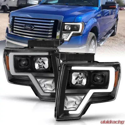 ANZO 2009-2014 Ford F-150 Projector Light Bar H.L Black Amber - 111443