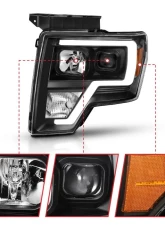 ANZO 2009-2014 Ford F-150 Projector Light Bar H.L Black Amber                                     - 111443 - Image 4