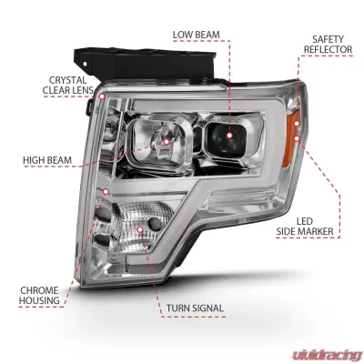 Anzo USA Projector Headlight Set Ford - 111444