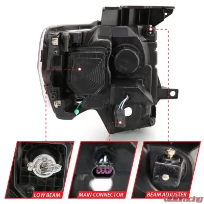 Anzo USA Projector Headlight Set Ford - 111444