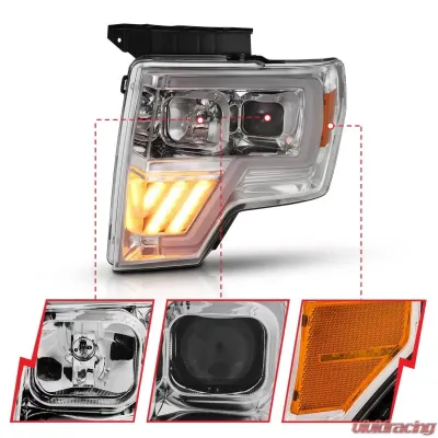Anzo USA Projector Headlight Set Ford - 111446