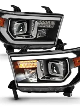 ANZO 2007-2014 Toyota Tundra Projector Light Bar H.L Black Amber(Led High Beam) (Halogen Version)                                     - 111447 - Image 3