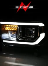 ANZO 2007-2014 Toyota Tundra Projector Light Bar H.L Black Amber(Led High Beam) (Halogen Version)                                     - 111447 - Image 7