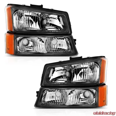 Anzo USA Crystal Headlight Set Chevrolet - 111452