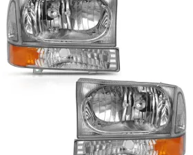 Anzo USA Crystal Headlight Set Ford Excursion 2000-2004