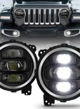Anzo USA LED Projector Headlight Jeep Wrangler 2018-2019                                     - 111466 - Image 7