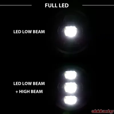 Anzo USA LED Projector Headlight Jeep Wrangler 2018-2019 - 111466