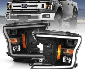 Anzo USA Projector Headlight Set w/Halo Ford