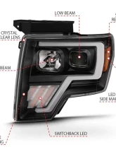 Anzo USA Projector Headlight Set w/Halo Ford                                     - 111469 - Image 4