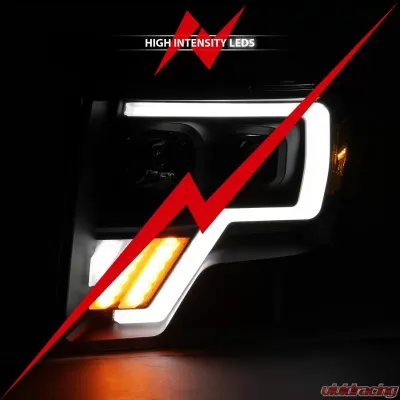 Anzo USA Projector Headlight Set w/Halo Ford - 111469