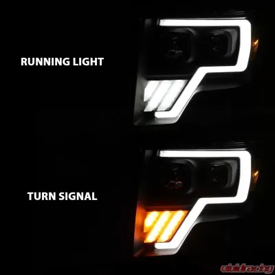 Anzo USA Projector Headlight Set w/Halo Ford - 111469