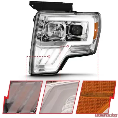 Anzo USA Projector Headlight Set w/Halo Ford - 111470