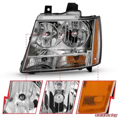 Anzo USA Crystal Headlight Set Chevrolet - 111475