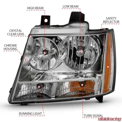 Anzo USA Crystal Headlight Set Chevrolet - 111475
