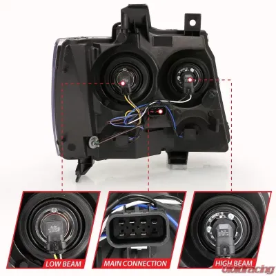 Anzo USA Crystal Headlight Set Chevrolet - 111475