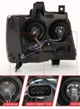 Anzo USA Crystal Headlight Set Chevrolet                                     - 111475 - Image 5