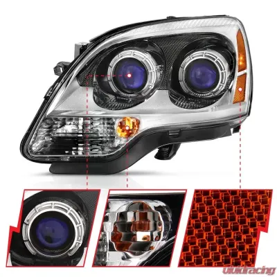 Anzo USA Crystal Headlight Set GMC Acadia 2007-2008 - 111476