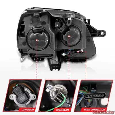 Anzo USA Crystal Headlight Set GMC Acadia 2007-2008 - 111476