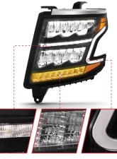 Anzo USA LED Crystal Headlight Chevrolet 2015-2020                                     - 111478 - Image 3