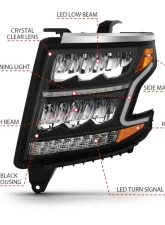 Anzo USA LED Crystal Headlight Chevrolet 2015-2020                                     - 111478 - Image 4