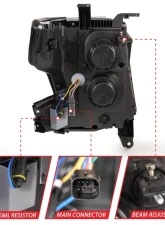 Anzo USA LED Crystal Headlight Chevrolet 2015-2020                                     - 111478 - Image 5