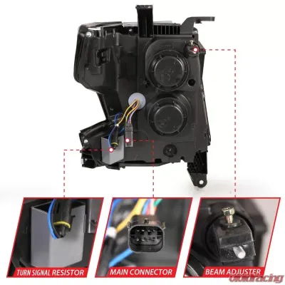 Anzo USA LED Crystal Headlight Chevrolet 2015-2020 - 111478
