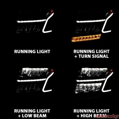 Anzo USA LED Crystal Headlight Chevrolet 2015-2020 - 111478