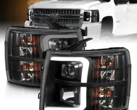 Anzo USA Projector Headlight Set Chevrolet Silverado 1500 2007-2013