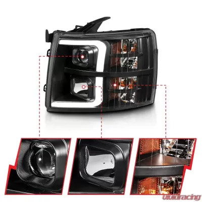 Anzo USA Projector Headlight Set Chevrolet Silverado 1500 2007-2013 - 111480