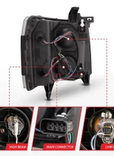 Anzo USA Projector Headlight Set Chevrolet Silverado 1500 2007-2013                                     - 111480 - Image 5