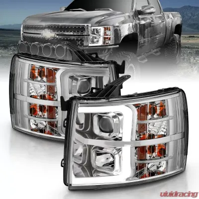 Anzo USA Projector Headlight Set Chevrolet Silverado 1500 2007-2013 - 111481