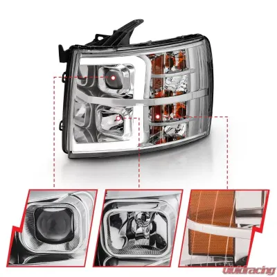 Anzo USA Projector Headlight Set Chevrolet Silverado 1500 2007-2013 - 111481