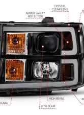 Anzo USA Projector Headlight Set GMC Sierra 2007-2014                                     - 111482 - Image 4