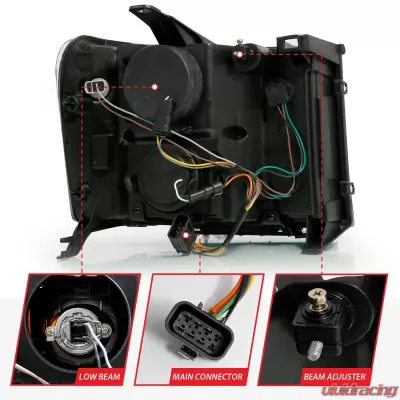 Anzo USA Projector Headlight Set GMC Sierra 2007-2014 - 111483