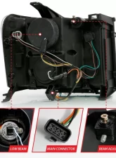 Anzo USA Projector Headlight Set GMC Sierra 2007-2014                                     - 111483 - Image 5